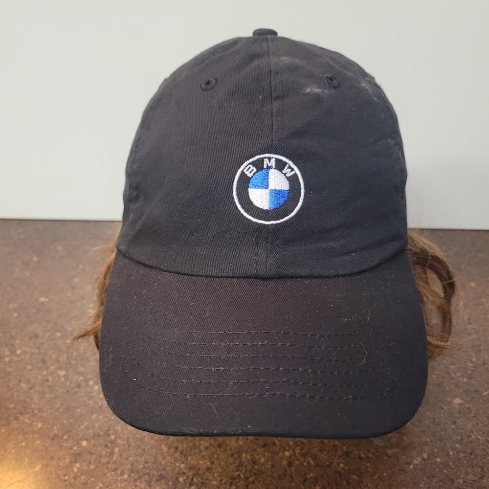 BMW Hat Cap Strap Back Black Embroidered Logo Mens Cotton Casual Car Racing